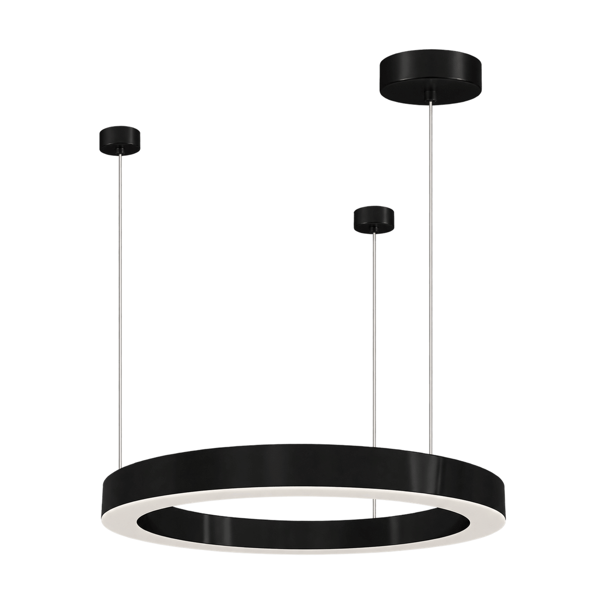 Halo Black LED Pendant - Small product image on transparent background