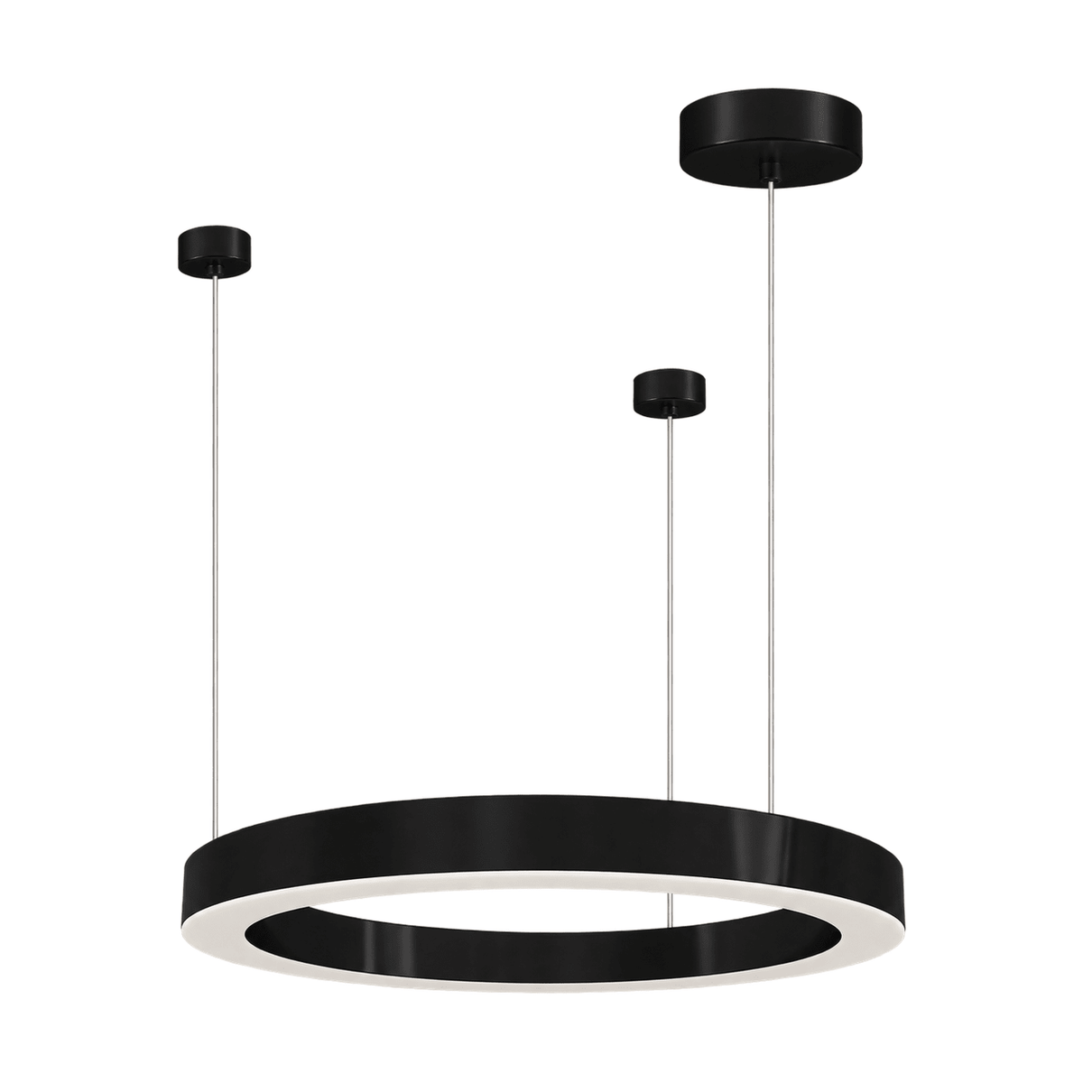 Halo Black LED Pendant - Small product image on white background