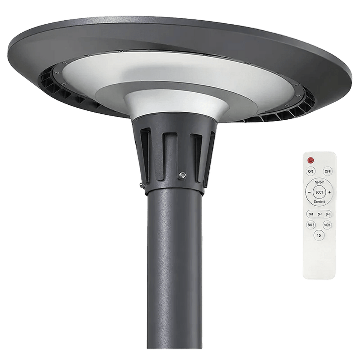 Vista RGB+3CCT Solar Post Top Light — transparent background