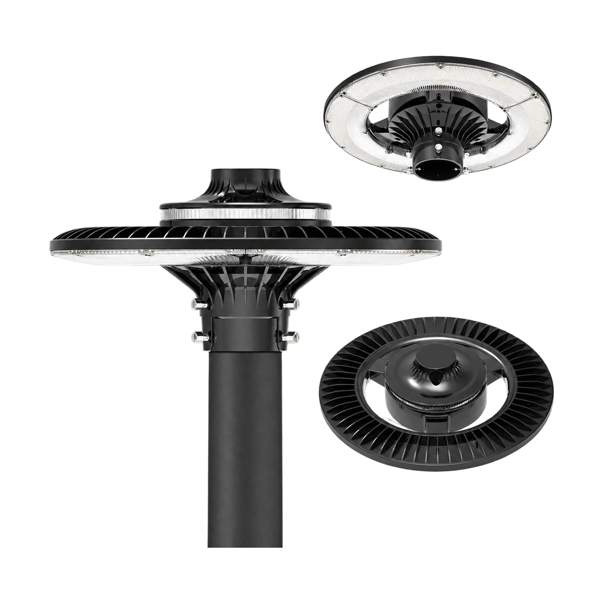 White background catalog image of Orbit 120W LED Post Lamp