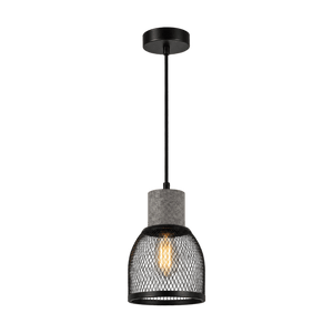 Transparent background catalog image of Midnight Dome Mesh & Stone Pendant Light