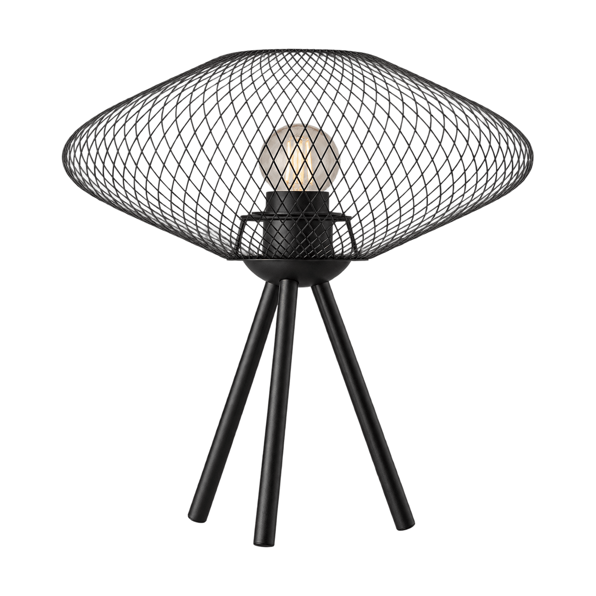 Transparent background catalog image of Slade Black Mesh Table Lamp