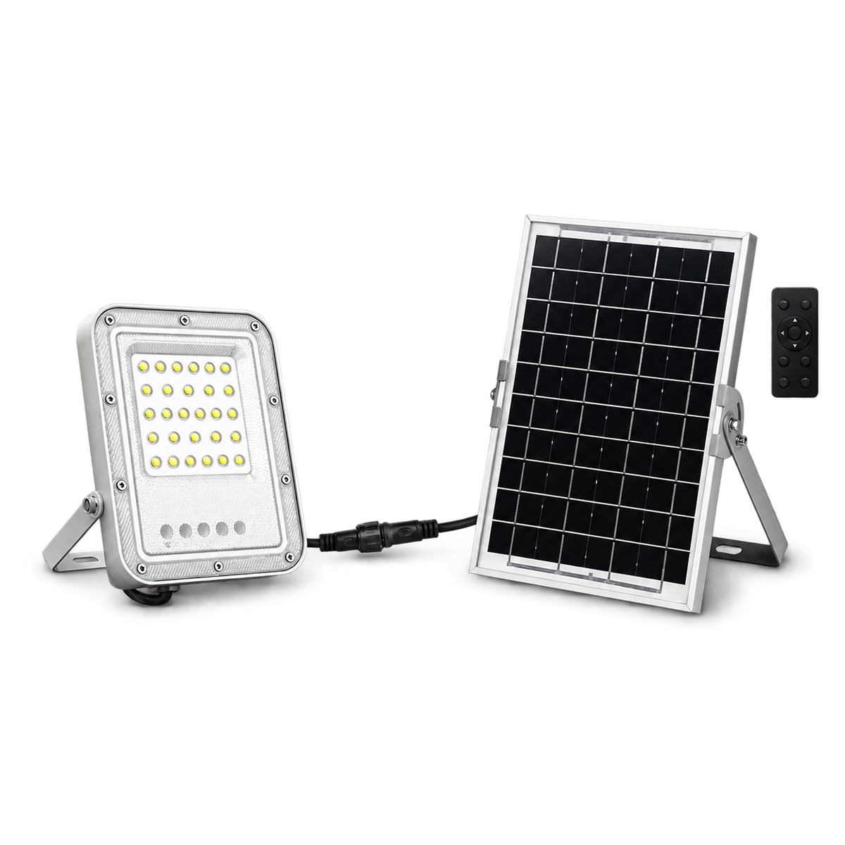 Karu 50W LED Solar Floodlight on transparent background, product image