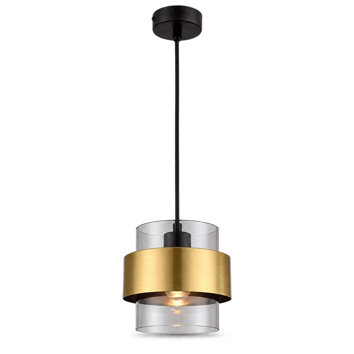 Astrid Gold Pendant Light on transparent background, product image