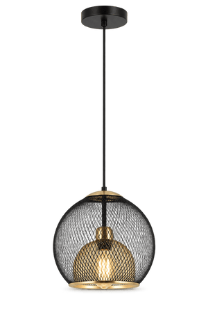 Beau Black & Gold Pendant Light — transparent background