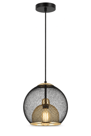 Beau Black & Gold Pendant Light — white background