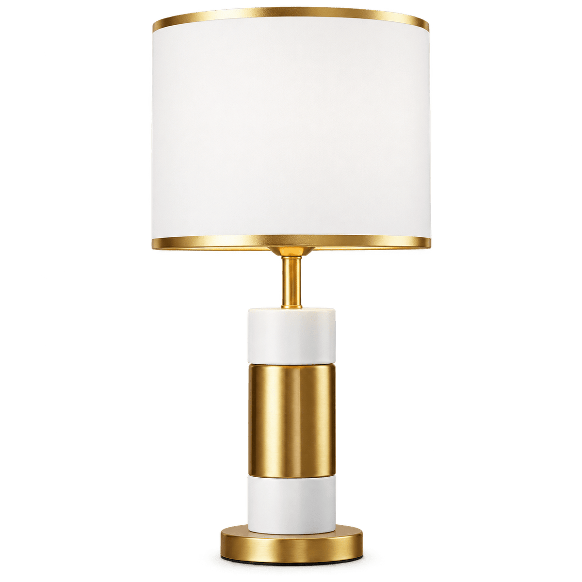 Dawn White & Gold Table Lamp — transparent background
