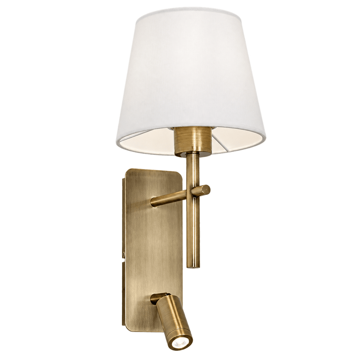 Dakota Wall Light - Antique Brass — transparent background