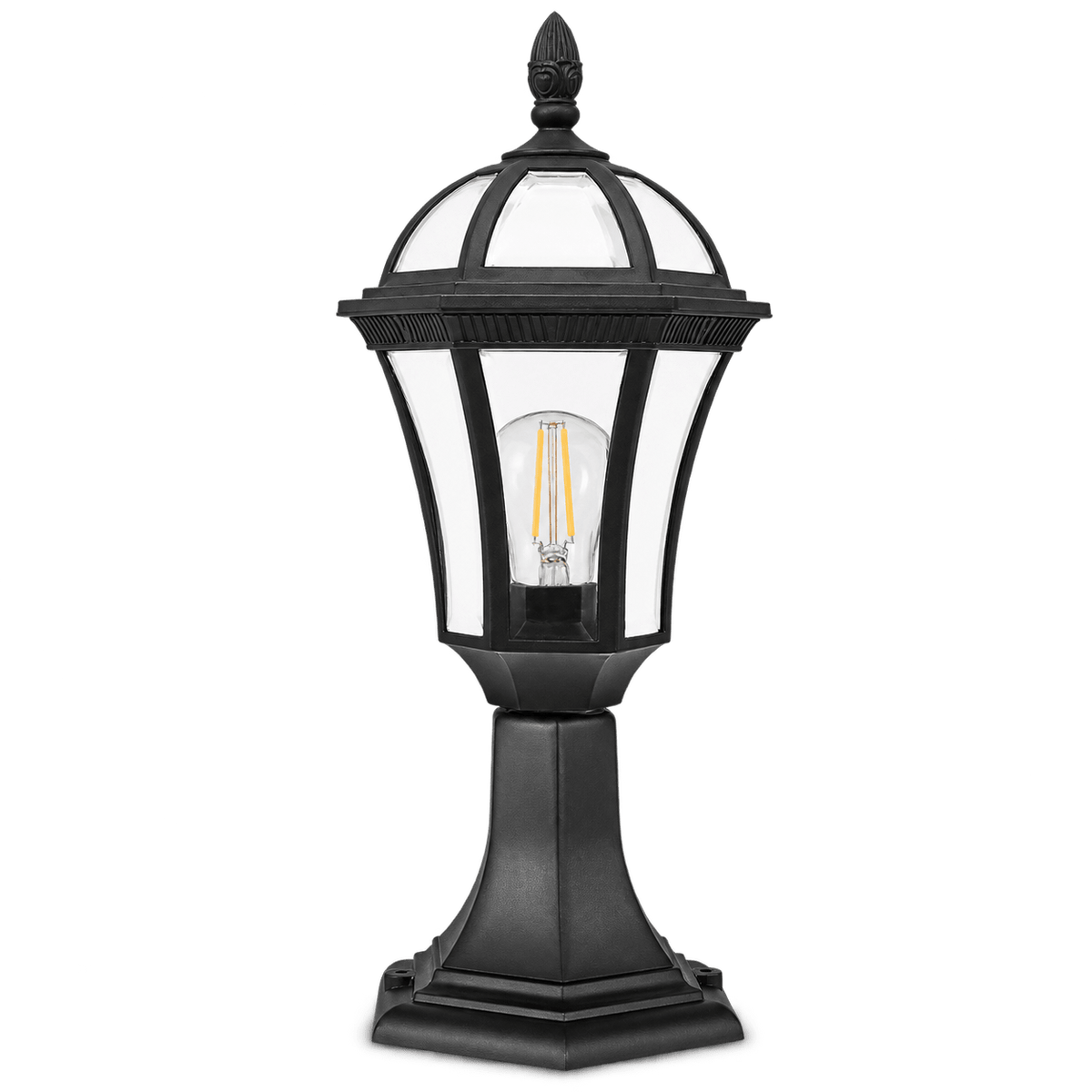 Eclipse 6 Panel Pillar Light - Coastal — transparent background