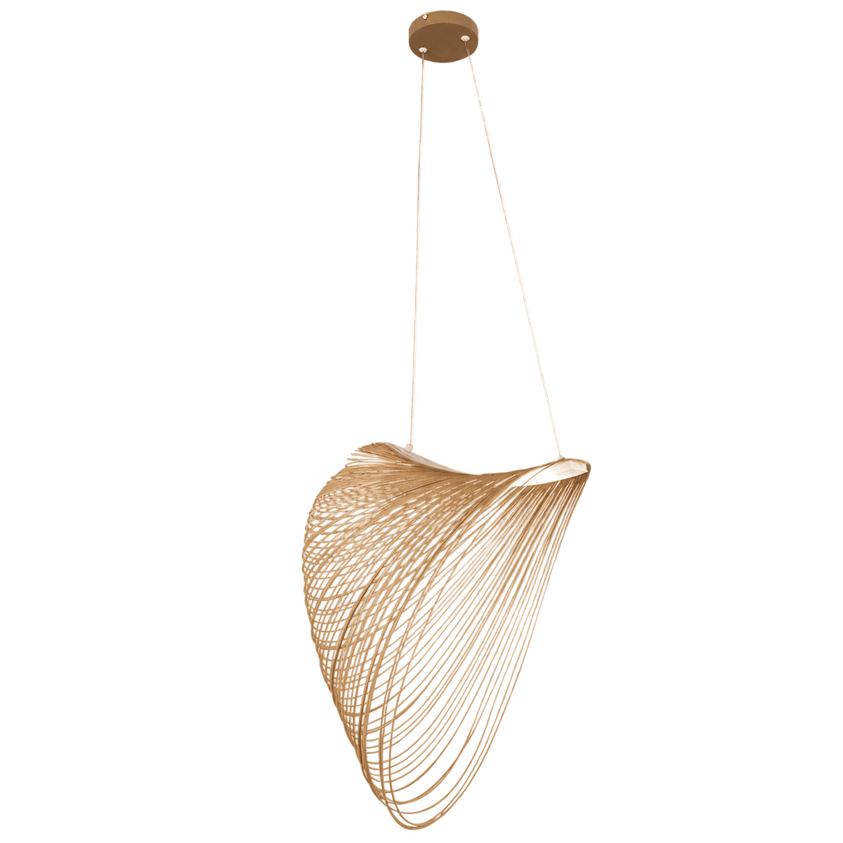 Elijah Natural LED Pendant on transparent background, product image
