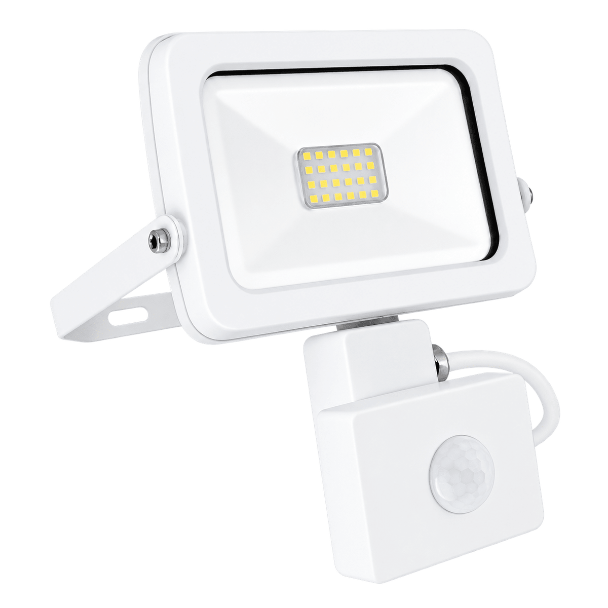 White 20W LED Motion Sensor Floodlight — white background