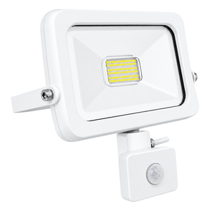 White 30W LED Motion Sensor Floodlight — white background