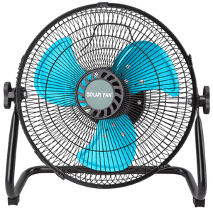 12" Inch Solar & Mains Rechargeable Floor Fan — transparent background