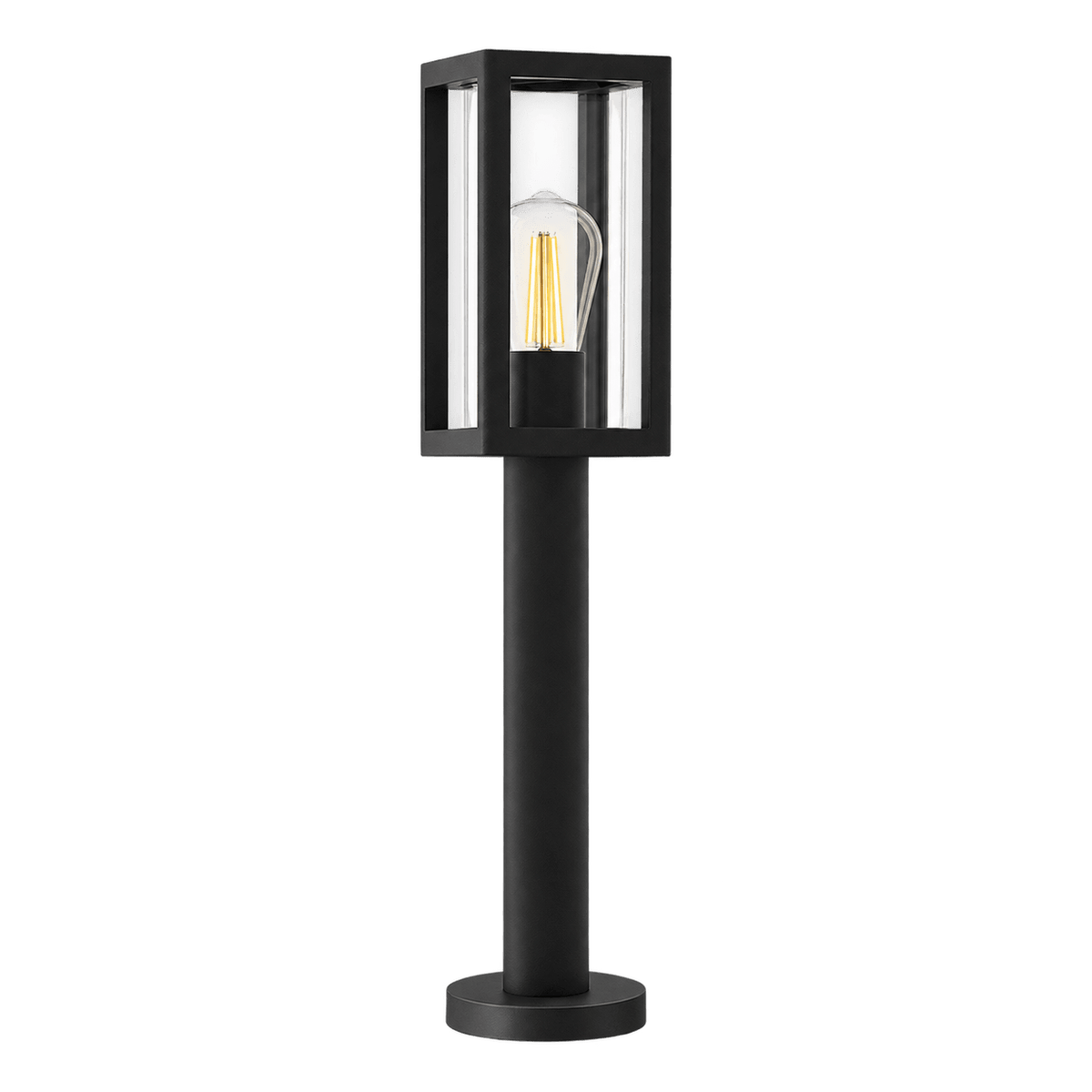Rayne Rectangle Outdoor Bollard Light — transparent background