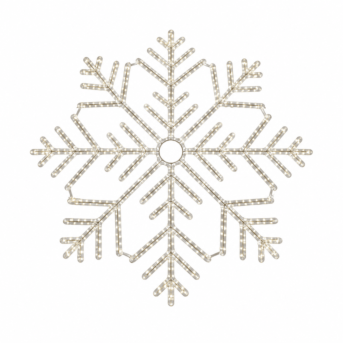 LED Christmas Lights - Large Snowflake Motif on white background