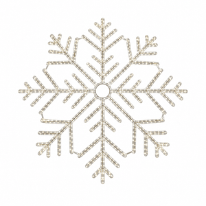 LED Christmas Lights - Large Snowflake Motif on white background