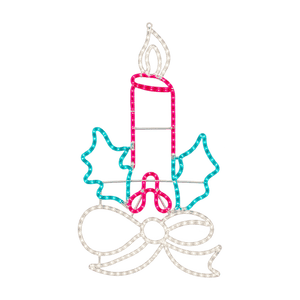 LED Christmas Lights - Candle Motif on transparent background
