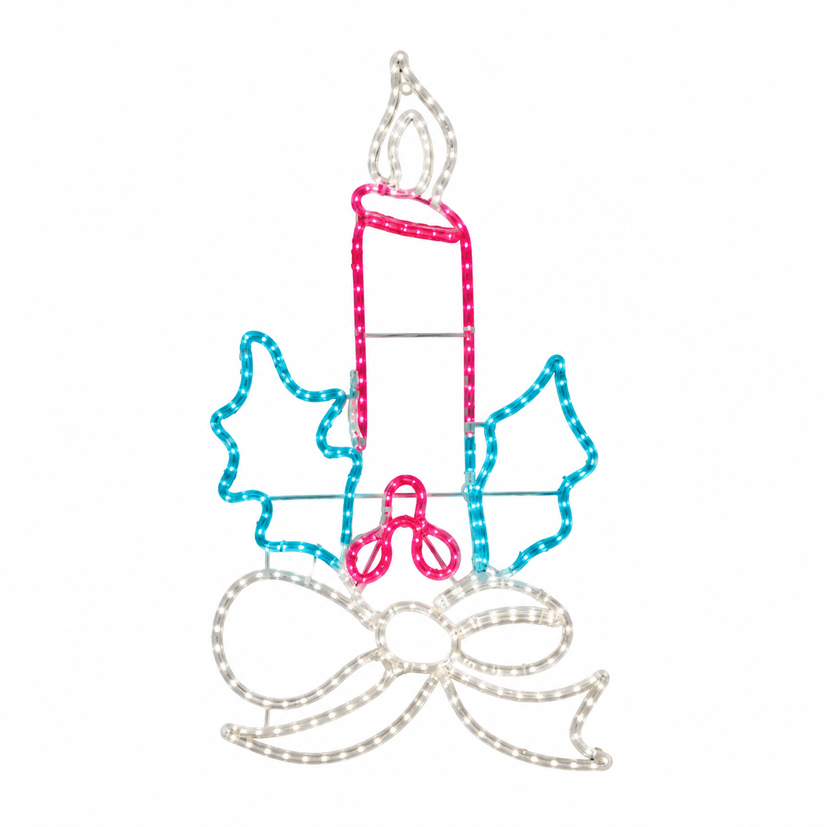 LED Christmas Lights - Candle Motif on white background