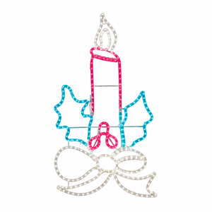LED Christmas Lights - Candle Motif on white background