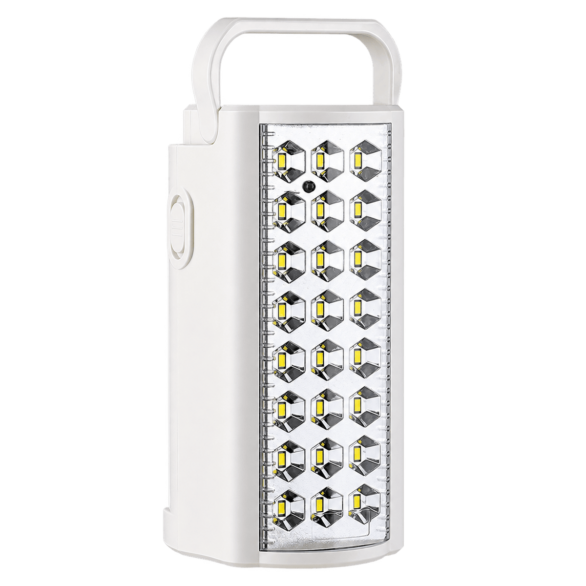 White 12W Rechargeable LED Lantern on transparent background, product image