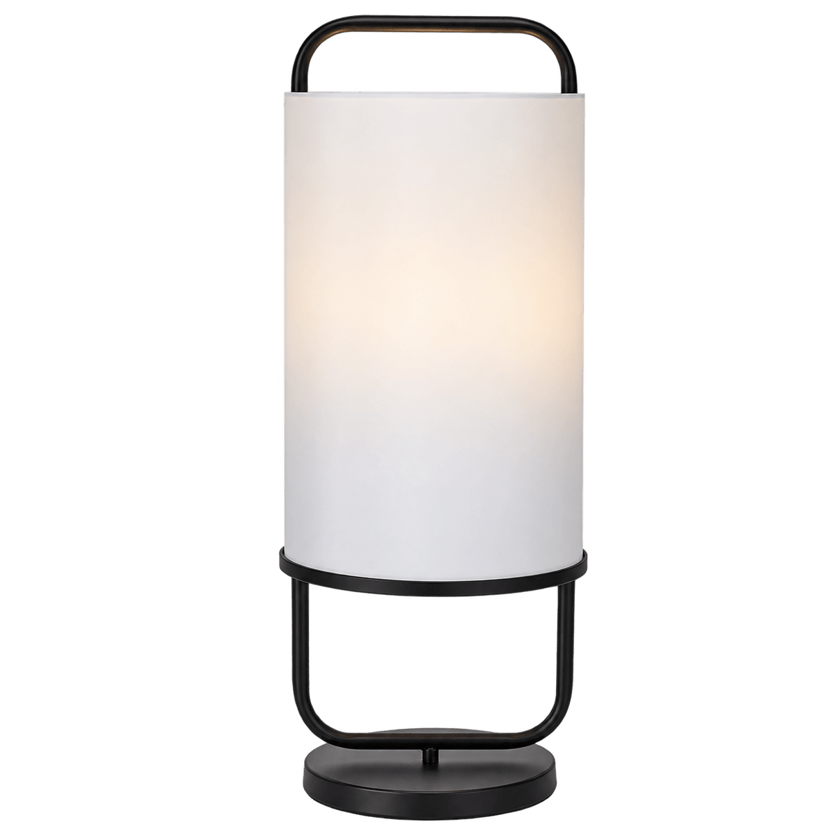 Watson Black & White Cylinder Table Lamp — transparent background