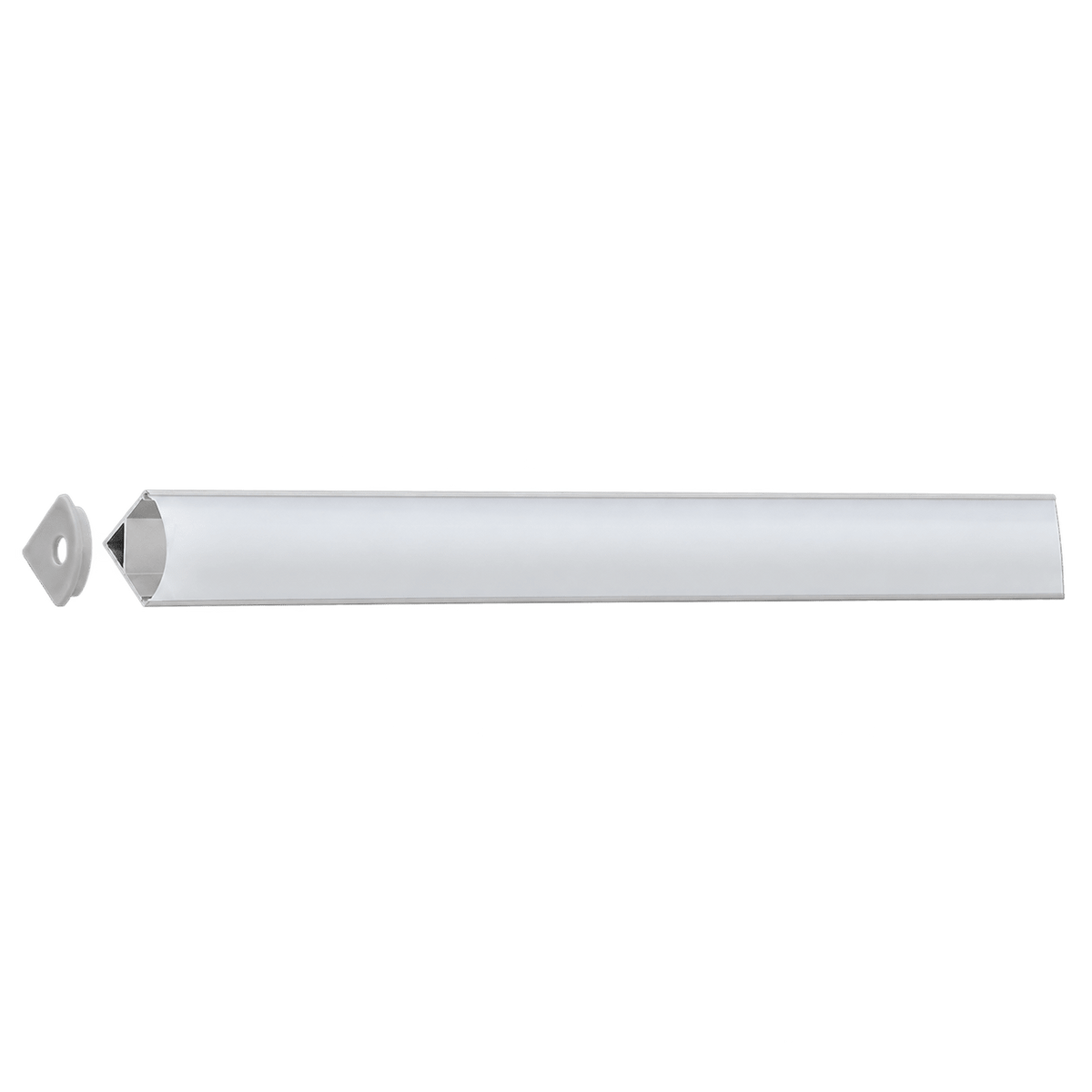LED Extrusion with Frosted Cover - Corner A13 Profile Complete (3m) on transparent background