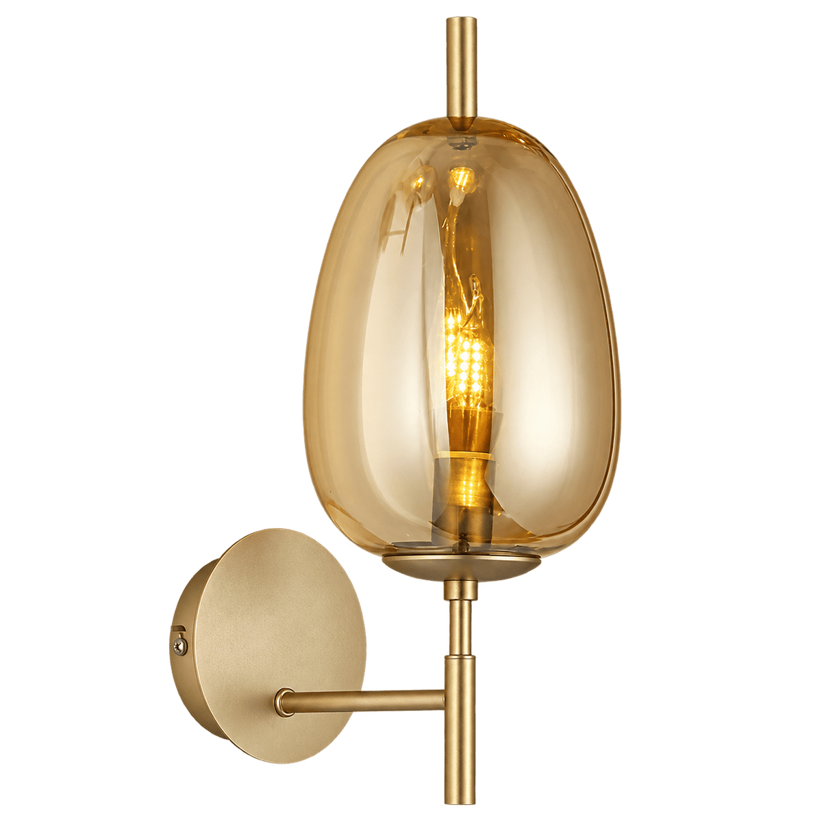 Dazzle Gold & Amber Indoor Wall Light — transparent background