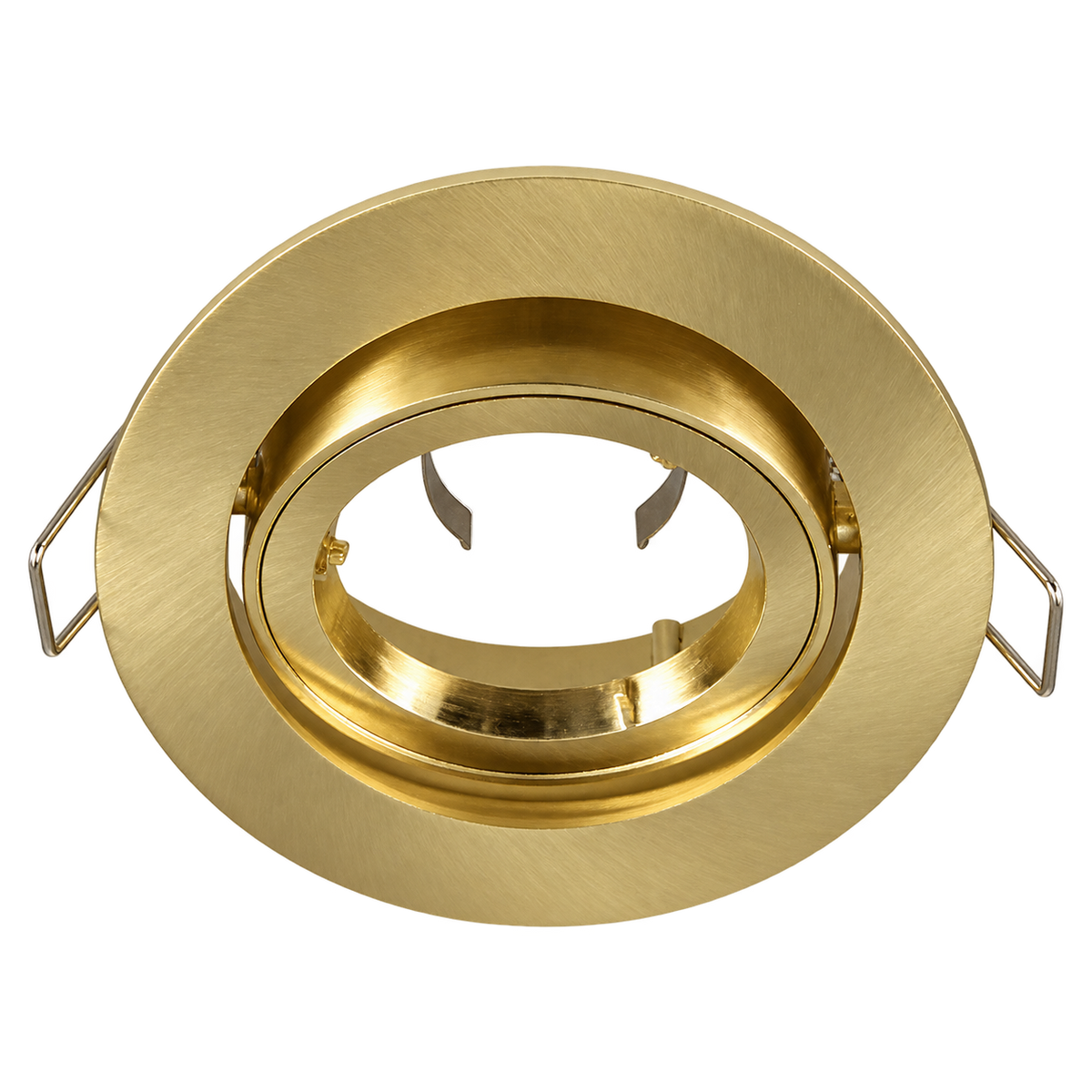 Satin Gold Tilt Downlight Holder — transparent background