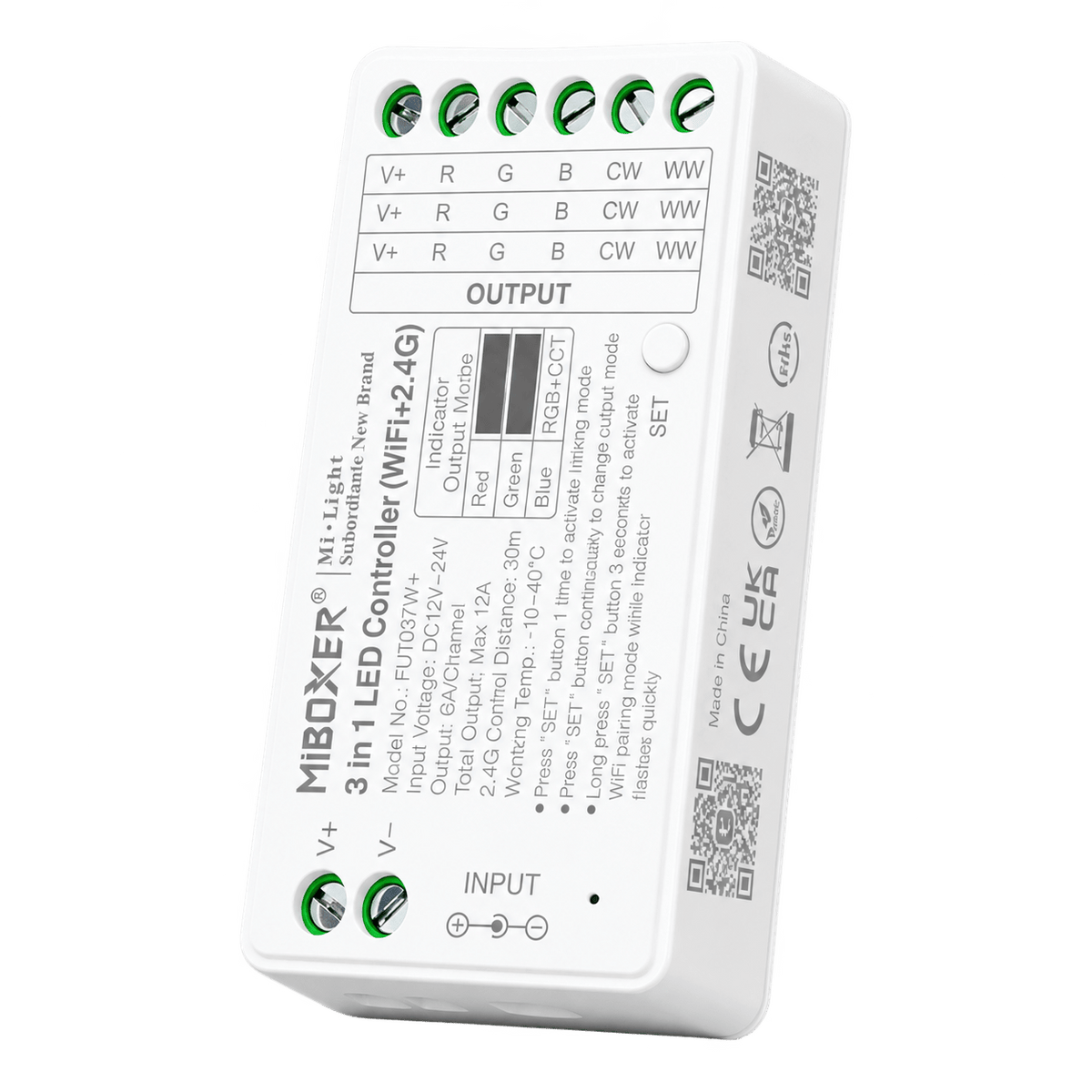 24V RGB & CCT LED Striplight Controller — transparent background