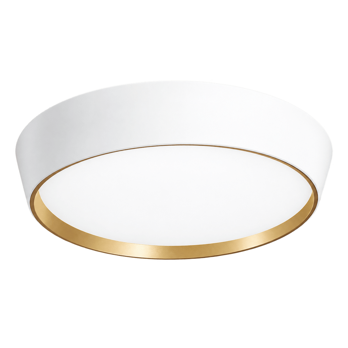 Mikey White & Copper LED Ceiling Light — transparent background
