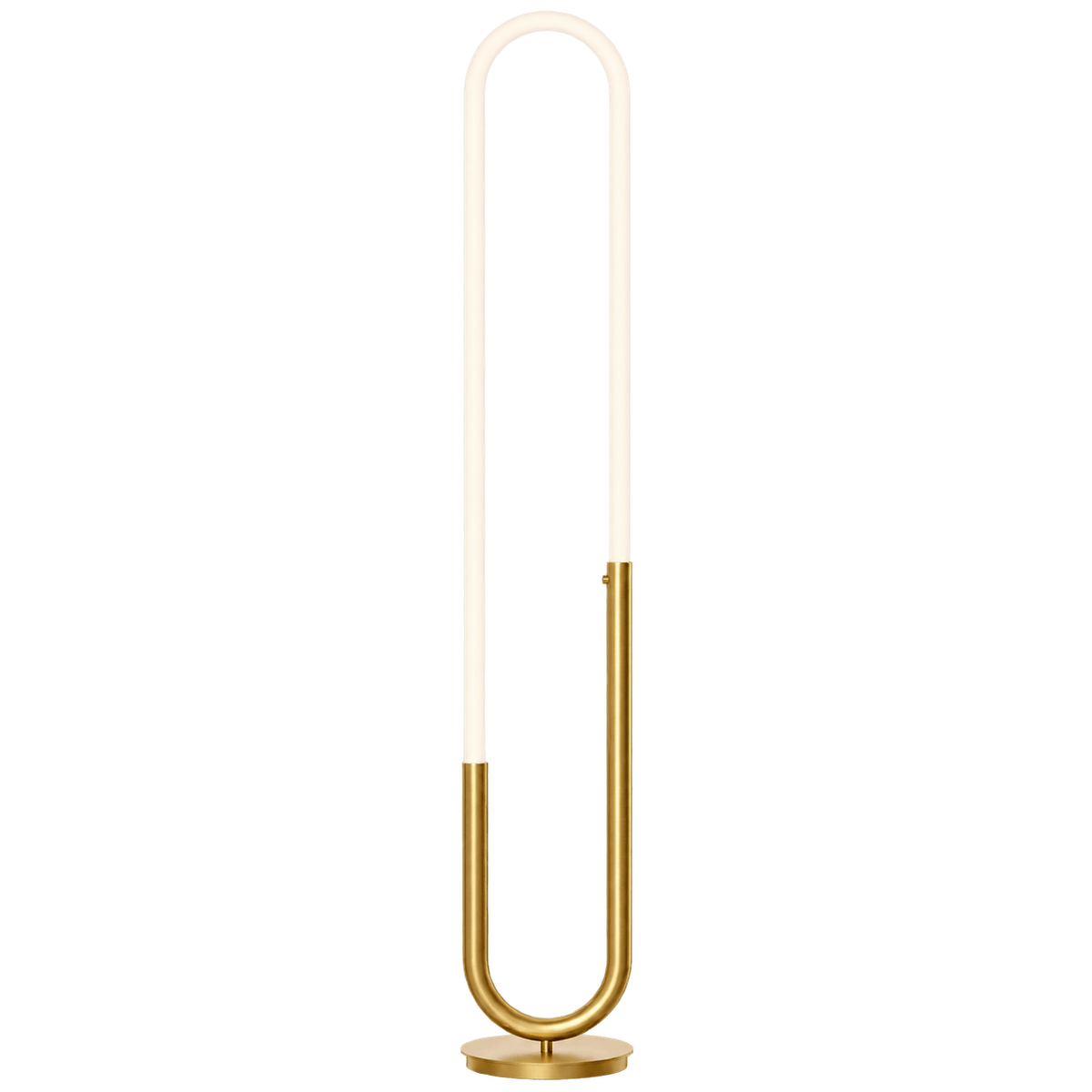 Huron French Gold LED Floor Lamp — transparent background