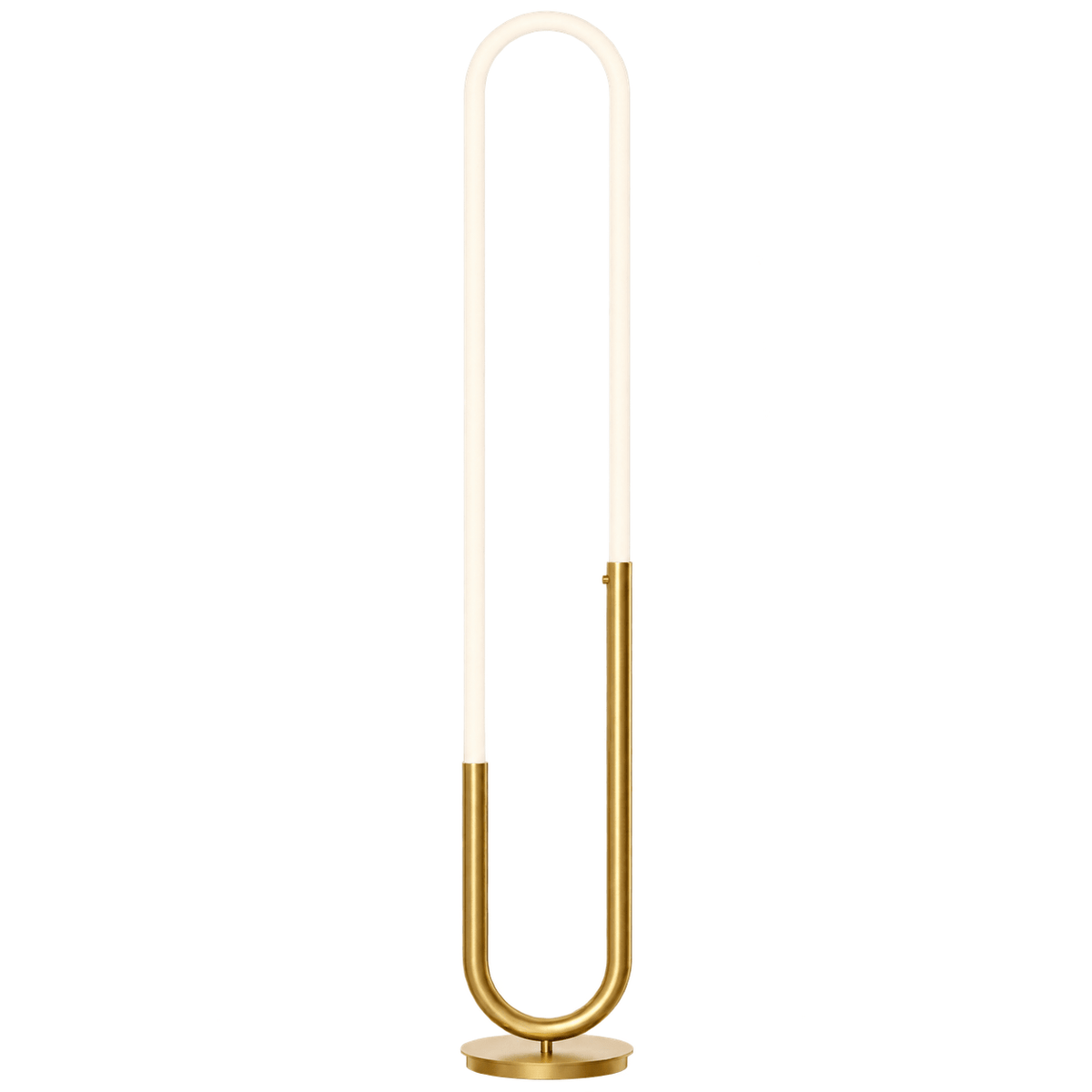 Huron French Gold LED Floor Lamp — white background