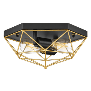 Prism Black & Gold Ceiling Light — transparent background