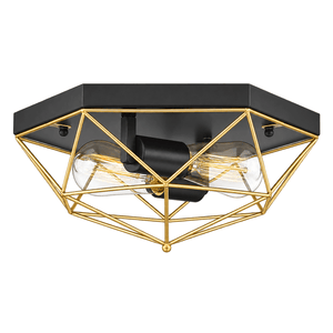 Prism Black & Gold Ceiling Light — white background