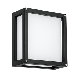 Cube Outdoor Wall Light - Black, transparent background