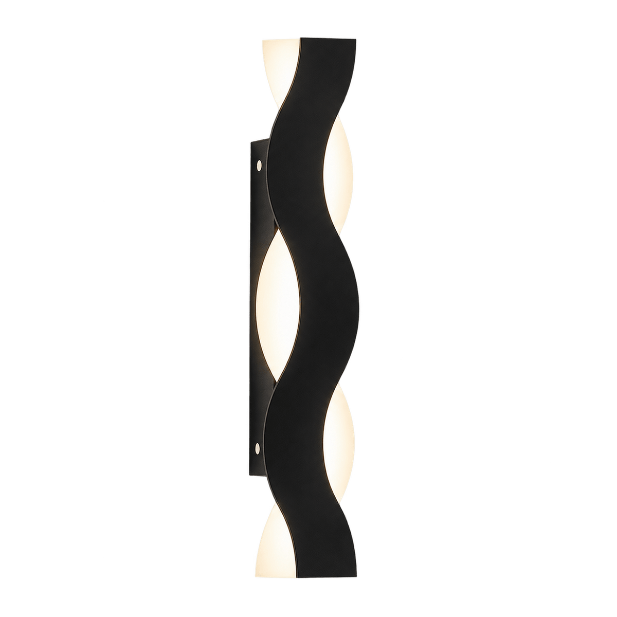 Bali Wave Outdoor Linear Wall Light, transparent background