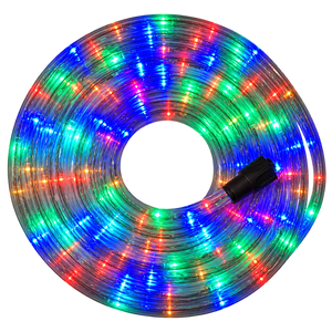 3 Wire RGB Rope Light, 10 meter roll, transparent background