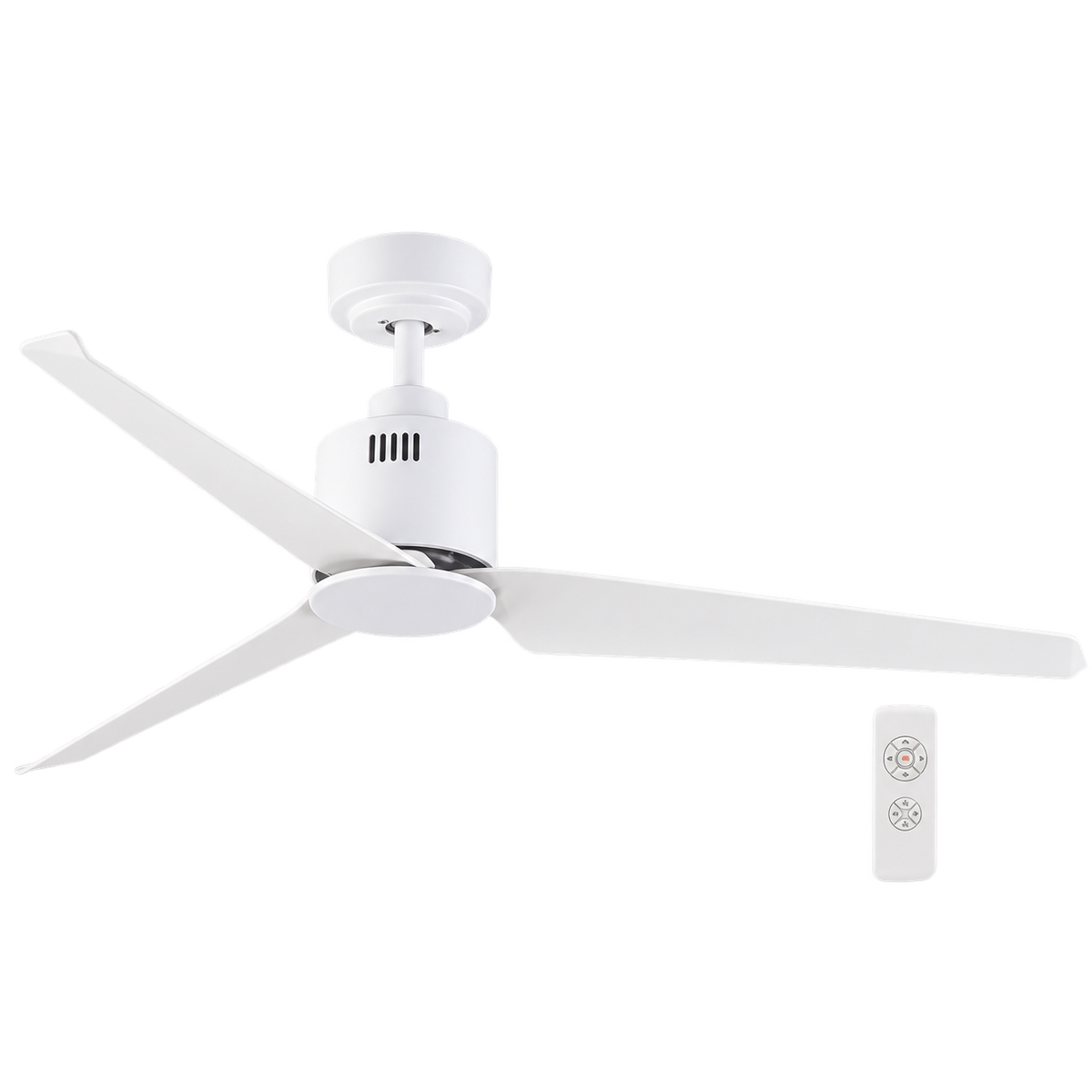 White Metal & ABS Ceiling Fan - No Light — transparent background
