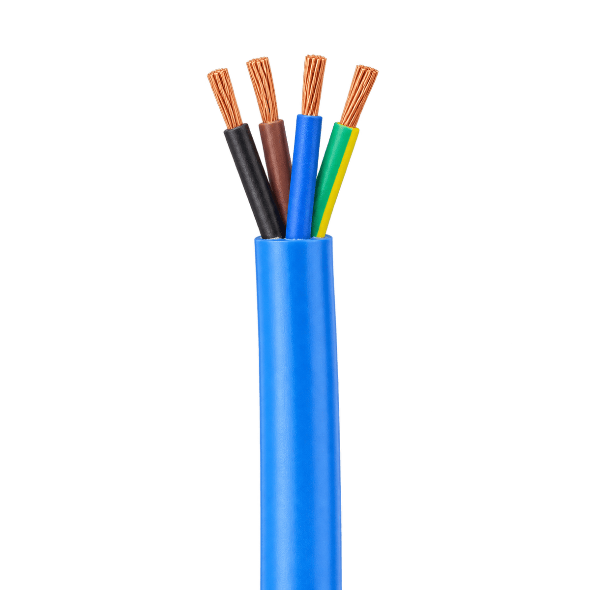 4 Core Submersible Cable 2.5mm — transparent background