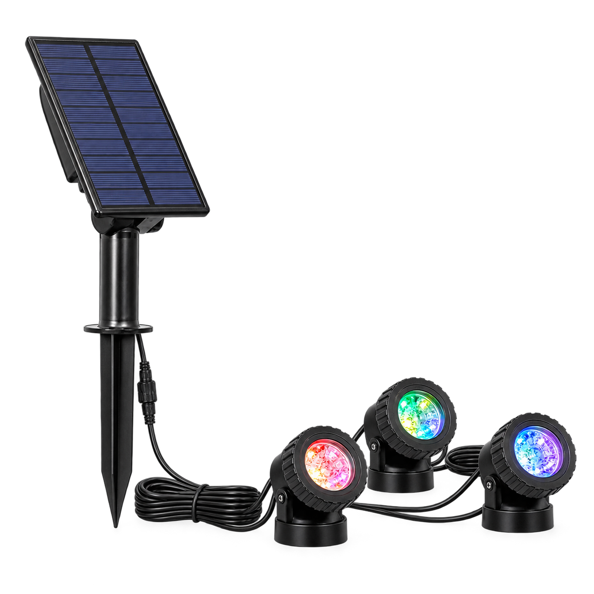 Solar RGB Pond Light Kit — transparent background