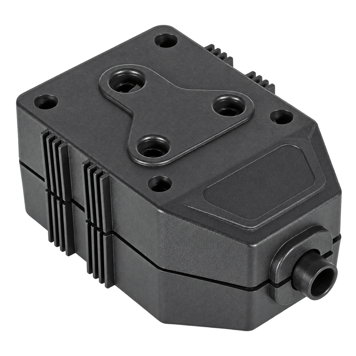 2 Way PVC Janus Coupler Black — transparent background