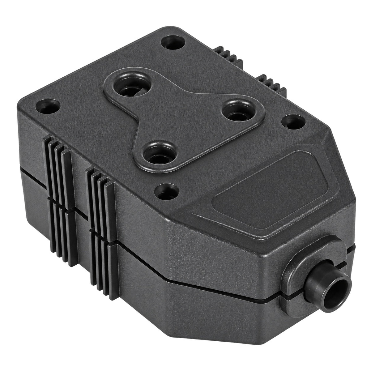 2 Way PVC Janus Coupler Black — white background