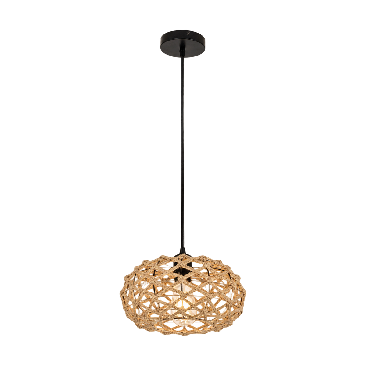 Colenso Rope Pendant Light on a transparent background