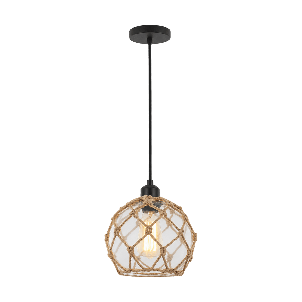 Constantia Rope Pendant Light on a transparent background