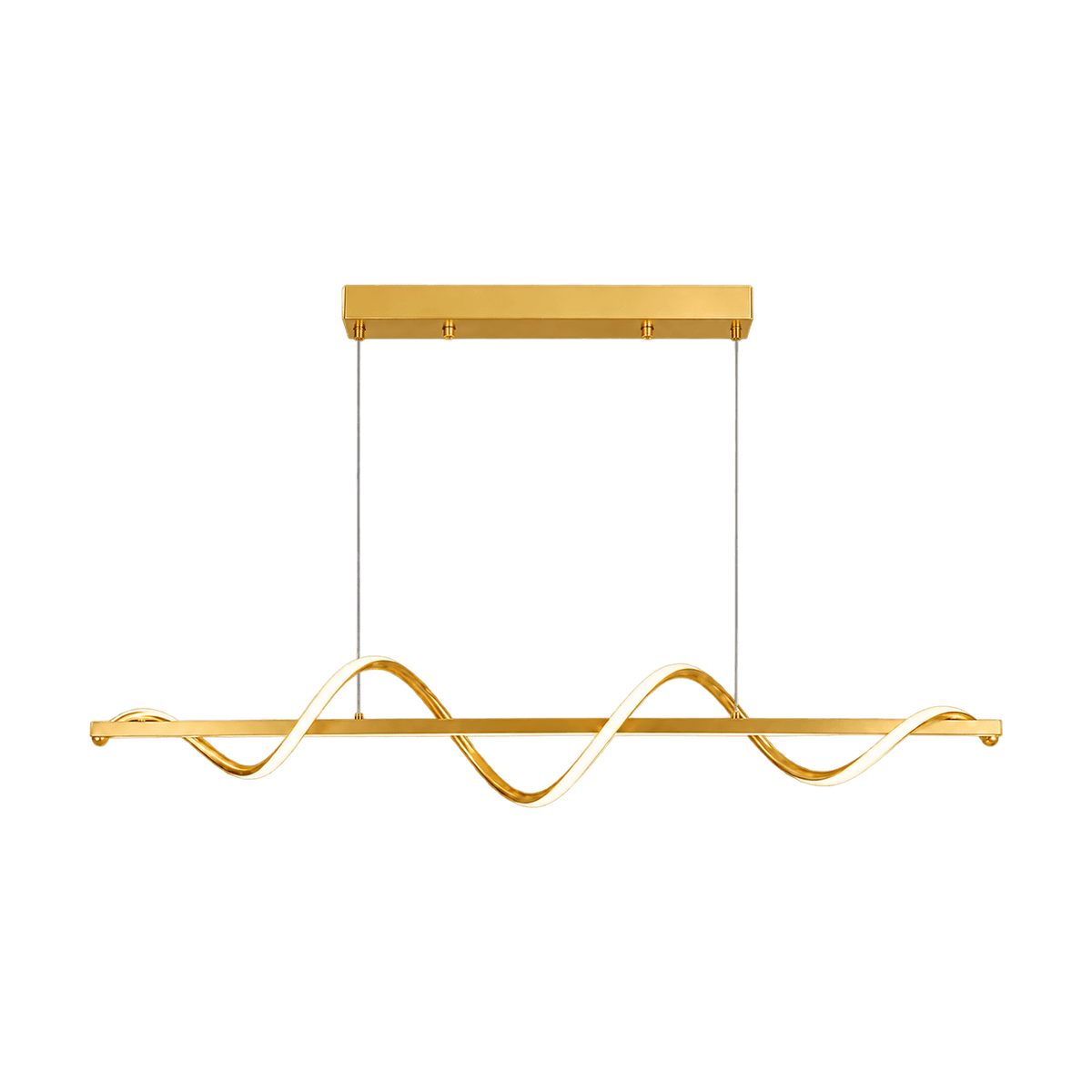 Cornelia Linear LED Pendant - Gold on a transparent background