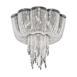 Cascade Crystal Ceiling Light on white background