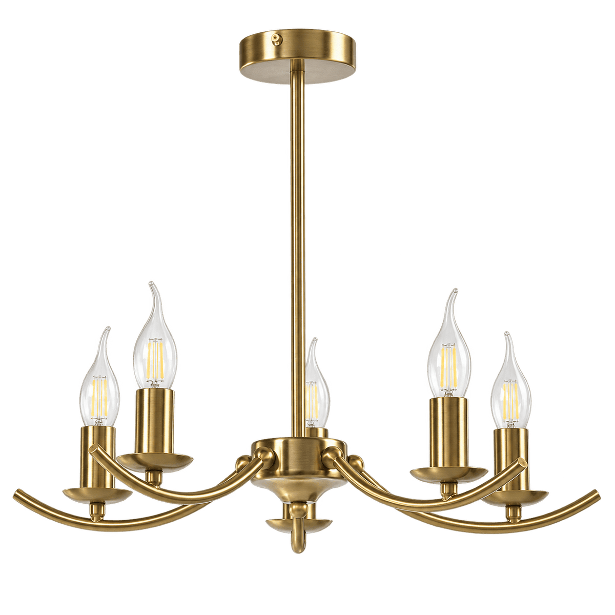 Elim 5 Light Gold Chandelier — transparent background