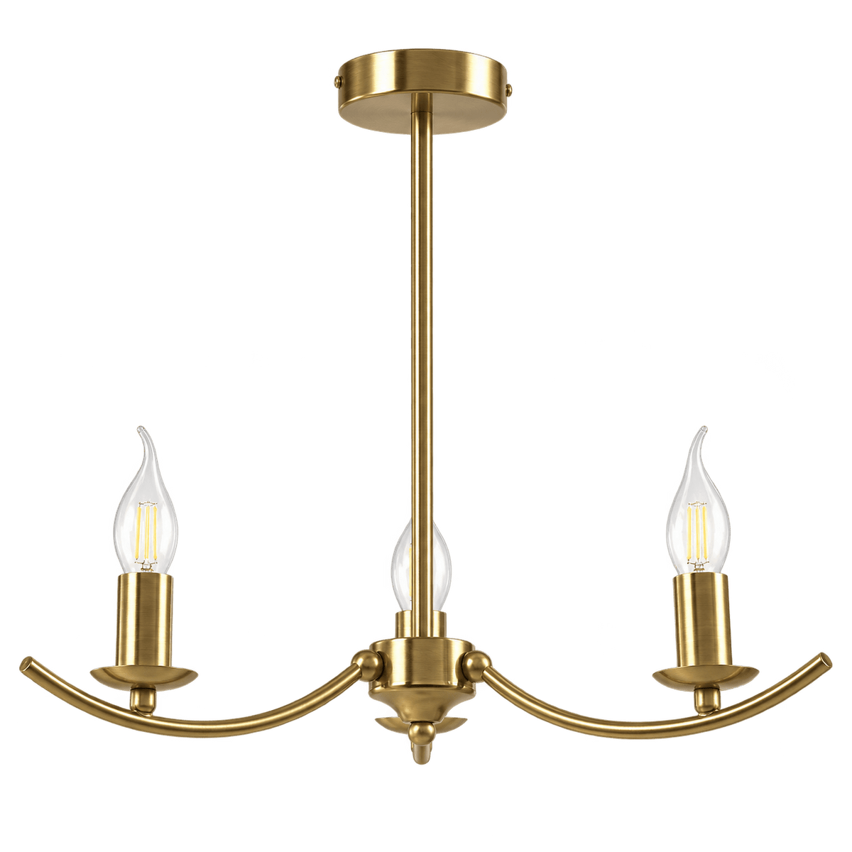 Elim 3 Light Gold Chandelier — transparent background