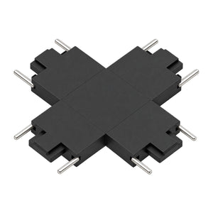 Magnetic Track Light System - Track Connector 4-Way — white background