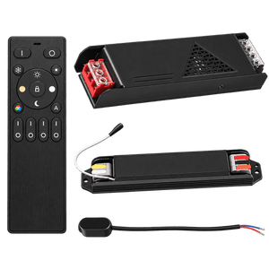 200W 2.4G 24V DC Magnetic Track Starter Kit, 4-Piece — transparent background